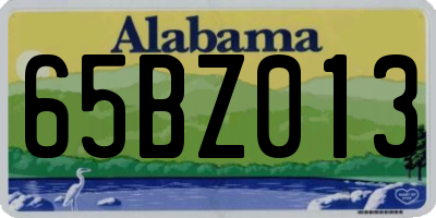 AL license plate 65BZ013
