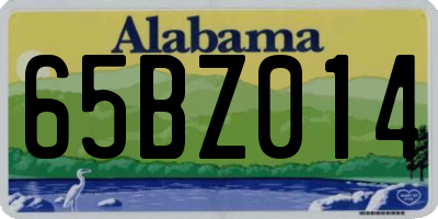 AL license plate 65BZ014