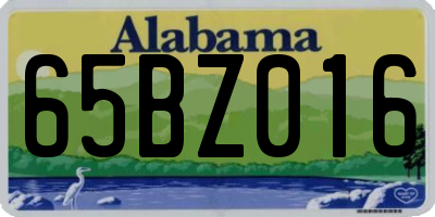 AL license plate 65BZ016