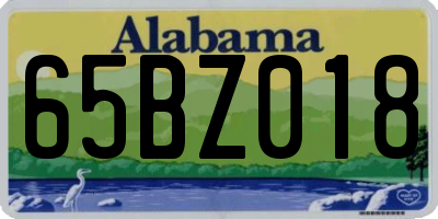 AL license plate 65BZ018