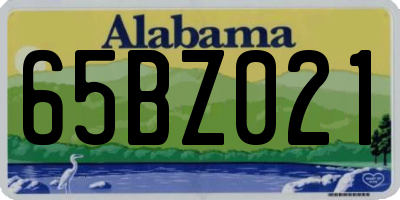 AL license plate 65BZ021