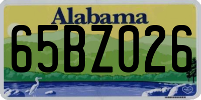 AL license plate 65BZ026