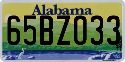AL license plate 65BZ033