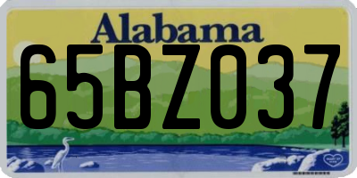 AL license plate 65BZ037