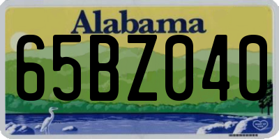 AL license plate 65BZ040