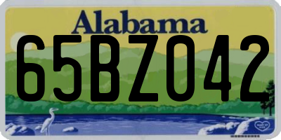 AL license plate 65BZ042