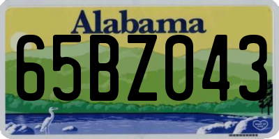 AL license plate 65BZ043