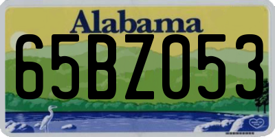 AL license plate 65BZ053