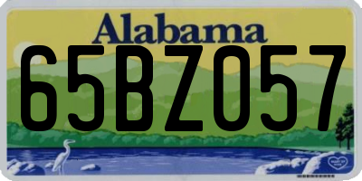 AL license plate 65BZ057