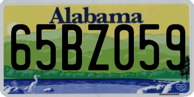 AL license plate 65BZ059