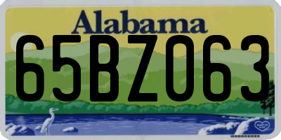 AL license plate 65BZ063