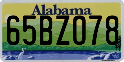 AL license plate 65BZ078