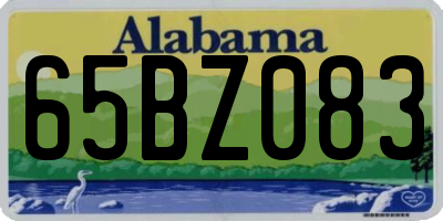 AL license plate 65BZ083