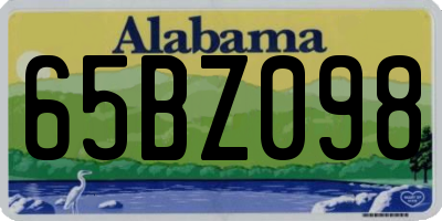 AL license plate 65BZ098