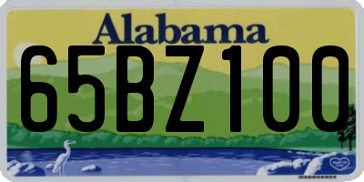 AL license plate 65BZ100