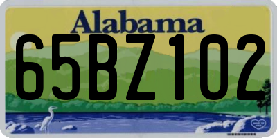AL license plate 65BZ102