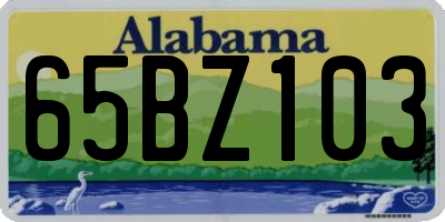 AL license plate 65BZ103