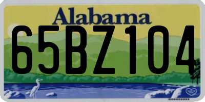 AL license plate 65BZ104