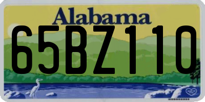 AL license plate 65BZ110