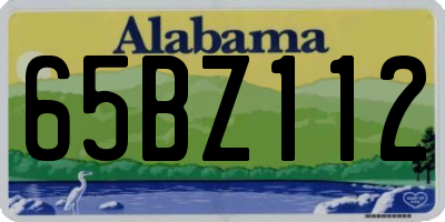 AL license plate 65BZ112
