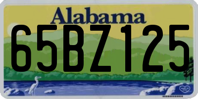 AL license plate 65BZ125