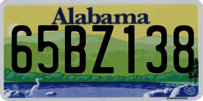 AL license plate 65BZ138