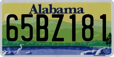 AL license plate 65BZ181