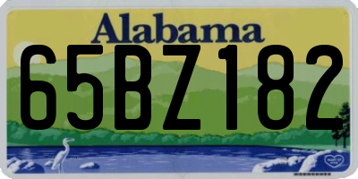 AL license plate 65BZ182