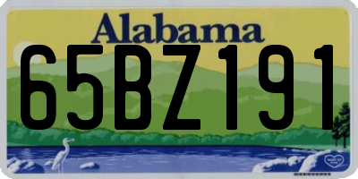 AL license plate 65BZ191