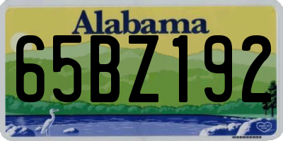 AL license plate 65BZ192