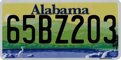 AL license plate 65BZ203