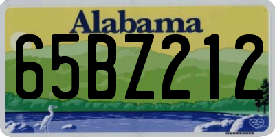 AL license plate 65BZ212