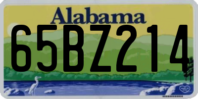 AL license plate 65BZ214