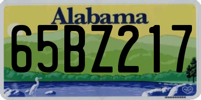 AL license plate 65BZ217