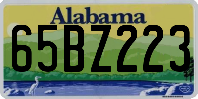 AL license plate 65BZ223