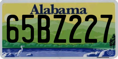 AL license plate 65BZ227