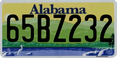 AL license plate 65BZ232
