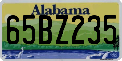 AL license plate 65BZ235