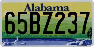 AL license plate 65BZ237