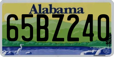 AL license plate 65BZ240
