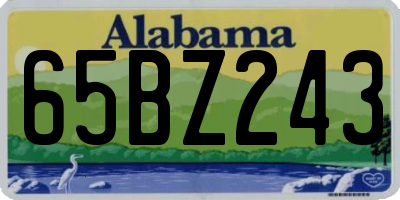 AL license plate 65BZ243