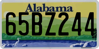 AL license plate 65BZ244