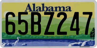 AL license plate 65BZ247