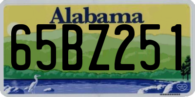 AL license plate 65BZ251
