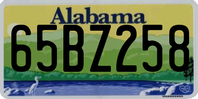 AL license plate 65BZ258