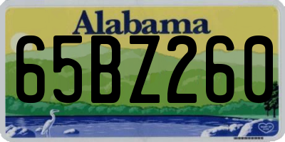 AL license plate 65BZ260