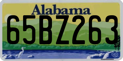 AL license plate 65BZ263