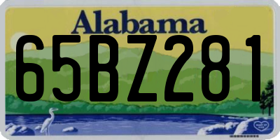 AL license plate 65BZ281