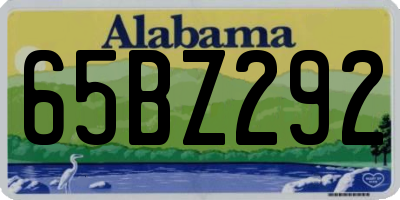 AL license plate 65BZ292