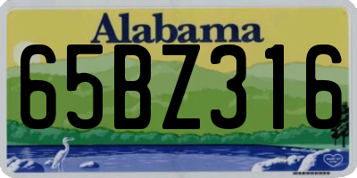 AL license plate 65BZ316